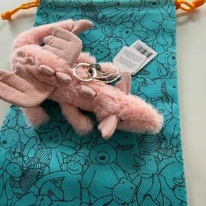 Pink dragon jellycat keychain New